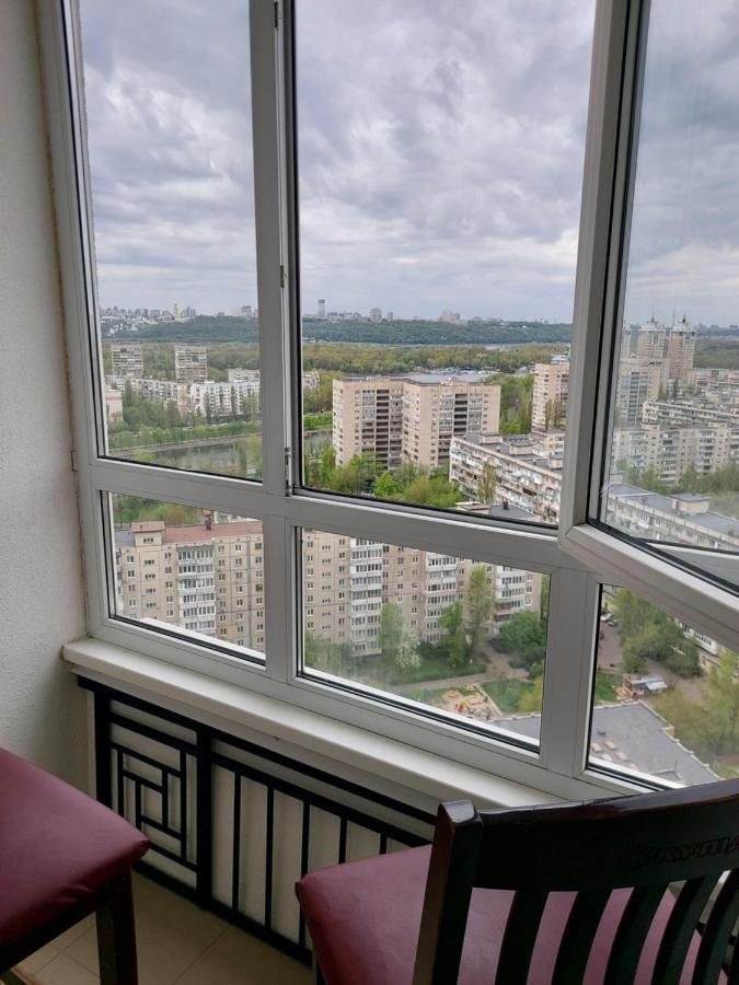 Студія З Неймовірним Краєвидом Біля М Лівобережна Ліфт Інтернет Працює Kiev Ngoại thất bức ảnh